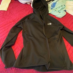 North face fur lined sweatshirt/outerwear coat